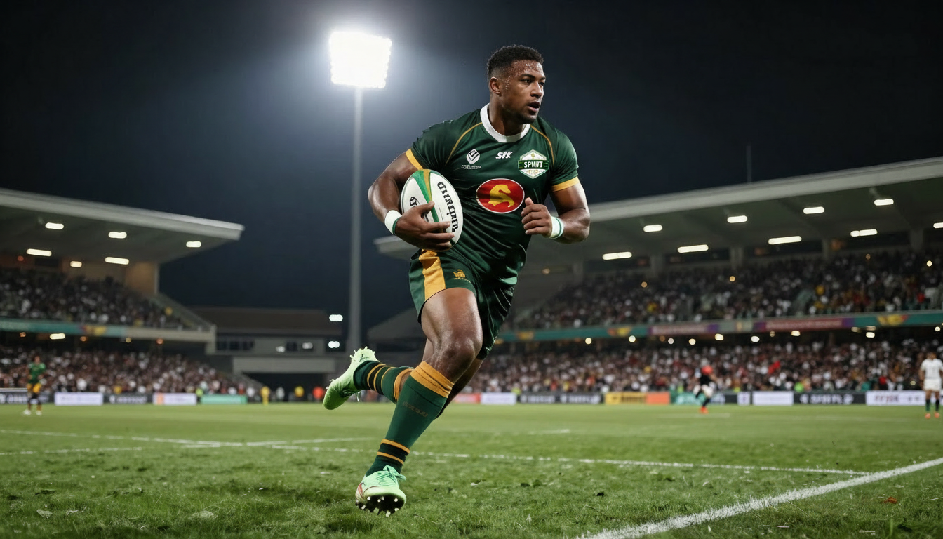 Rugby under floodlights